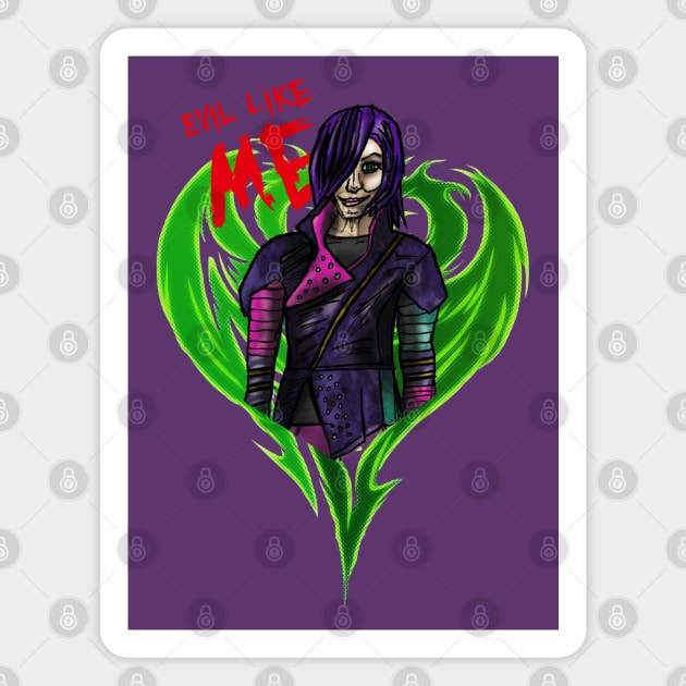 Evil Like Mal (Descendants) Magnet by Nerd Stuff